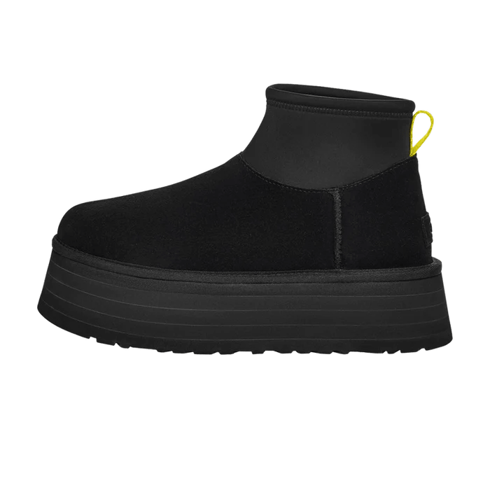 UGG Classic Mini Dipper Boot Black Yellow (Women's) - 1168170-BLK - Mentastore