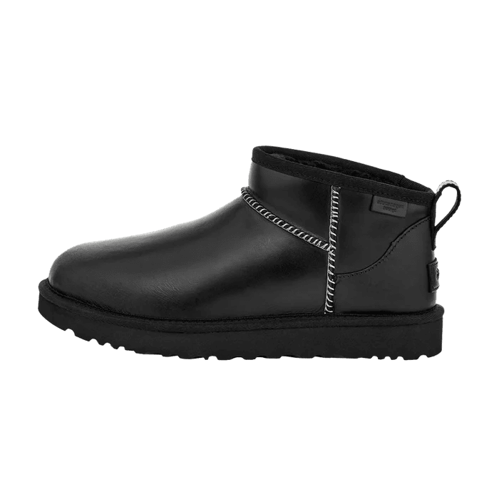UGG Classic Ultra Mini LTHR Regen Boot Black (Women's) - 1163490-BLK - Mentastore