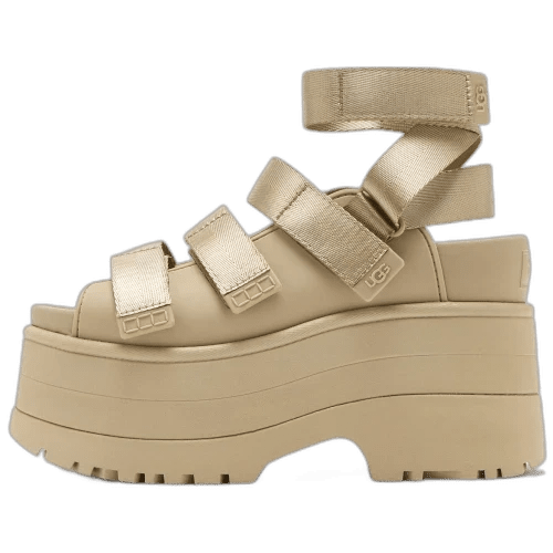 UGG GoldenRise Platform Sandals Mustard Seed (Women's) - 1167431-MDSD - Mentastore