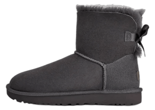 UGG Mini Bailey Bow II Obsidian (Women's) - 1016501-OBS - Mentastore