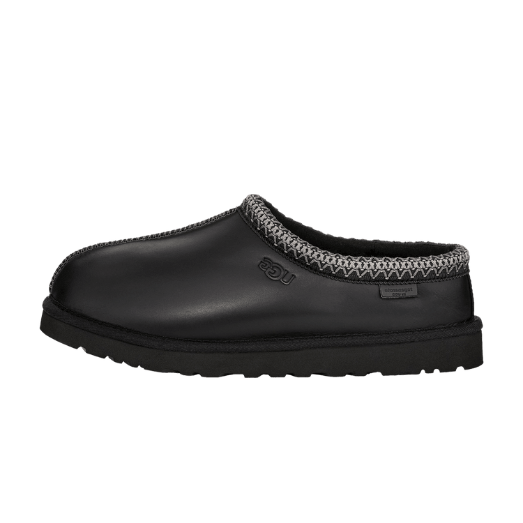 UGG Tasman LTHR Regen Slipper Black - 1163890-BLK - Mentastore