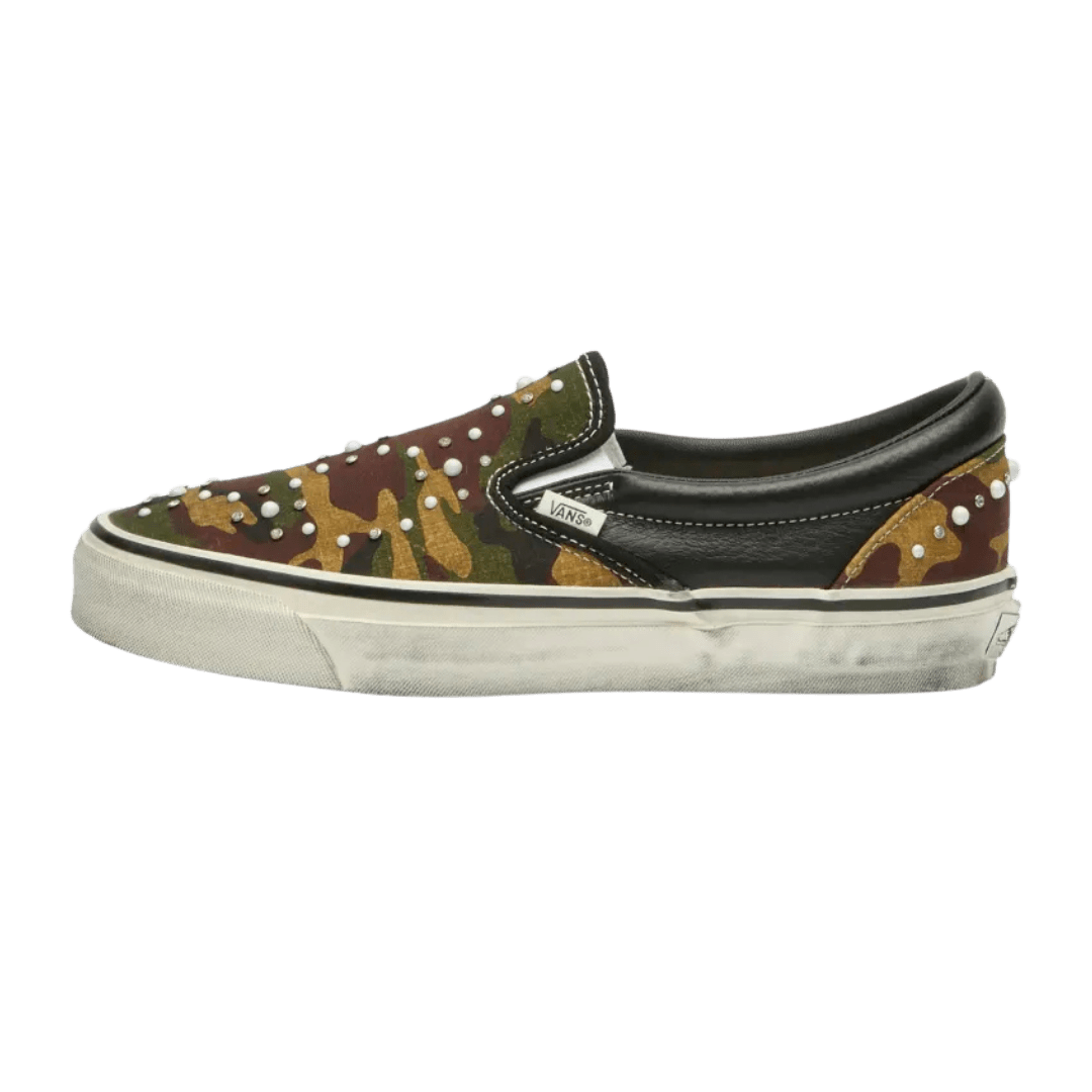 Vans LX Classic Slip-On 98 Pearlized Pack Camo Black - VN000D9PCAK - Mentastore