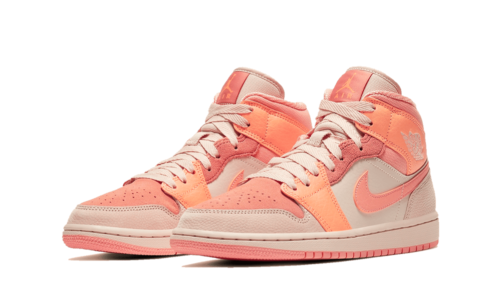 Air Jordan 1 Mid Apricot Orange Terra Blush - Mentastore