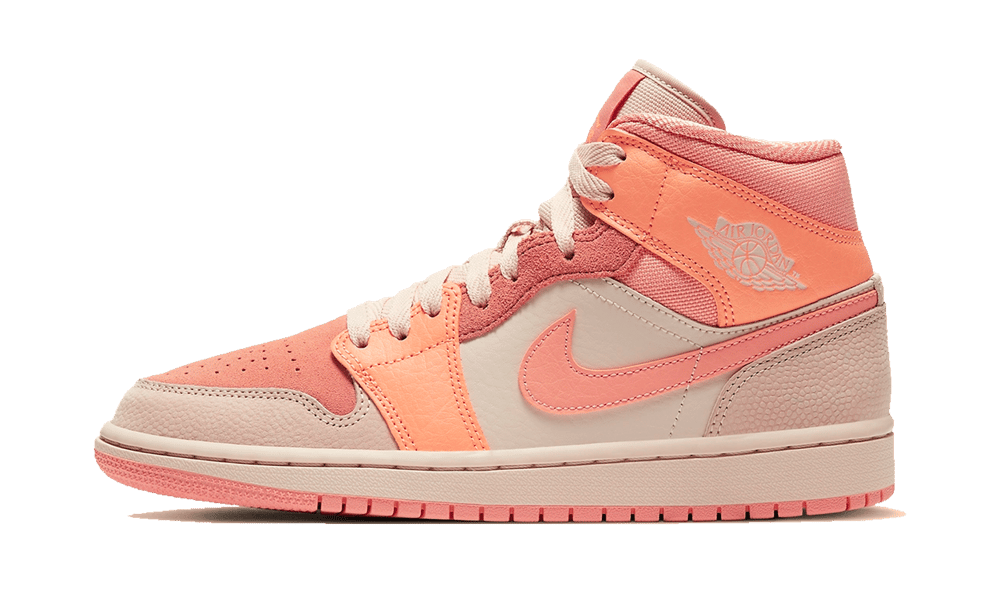 Air Jordan 1 Mid Apricot Orange Terra Blush - Mentastore